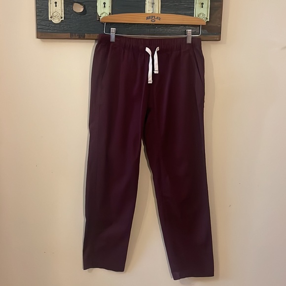 Roots Burgundy Pull On Ankle Pants Size Small - Picture 3 of 15